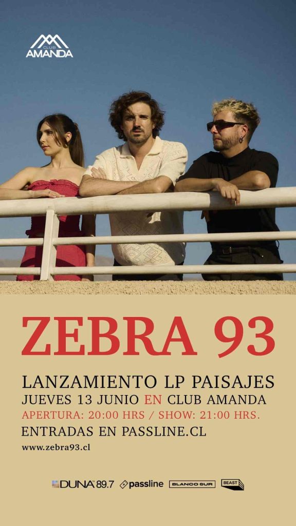 Zebra 93 lanza en vivo su álbum “Paisajes”Club Amanda