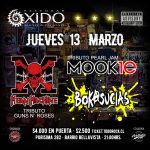 Pearl jam, guns n roses + bocasucias jueves 13 marzo bar oxido