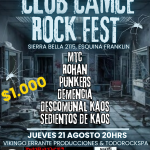 Jueves 21 agosto club camce www.todorock.cl + vikingo errante producciones