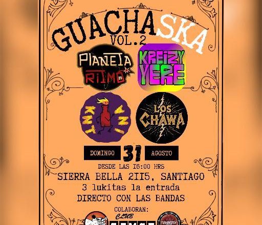 GUACHA SKA FEST DOMINGO 31 AGOSTO camce club