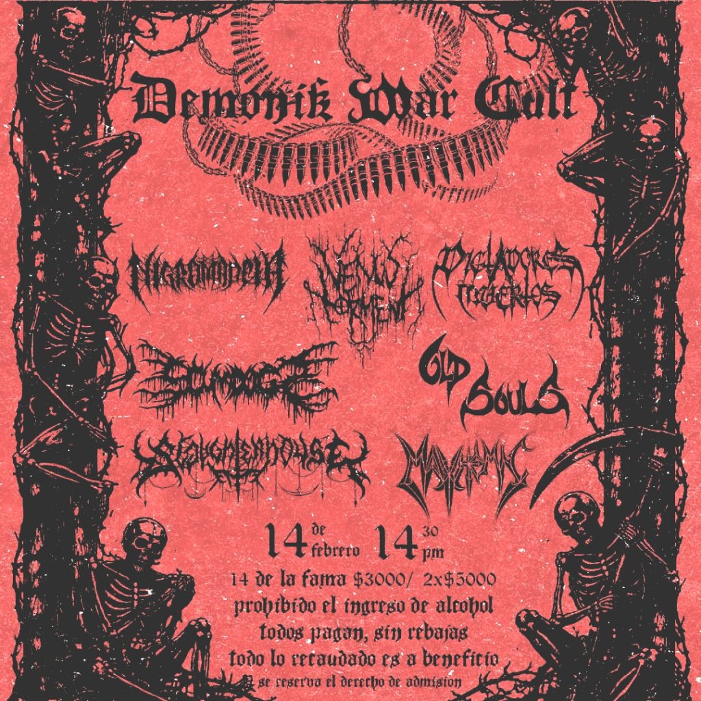 DEMONIK WAR CULT fest 14 de la fama 14 febrero 2026