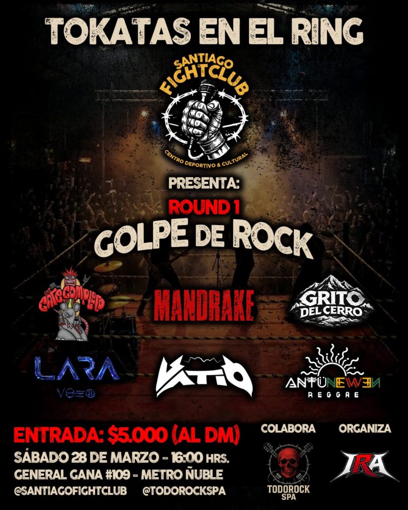 Tocatas en el ring estreno otoño 2026 www.todorock.cl &santiago_fight_club