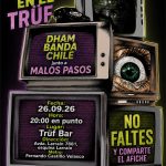 DHAM BAND + MALOS PASOS En vivo en TRUF BAR de la REINA 26 septiembre www.todorock.cl